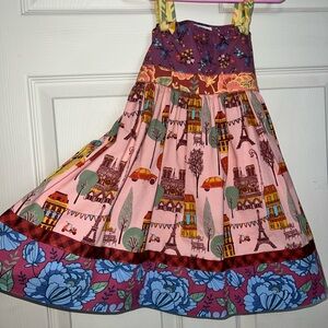 Matilda Jane Multicolor Paris-Themed Kids Dress